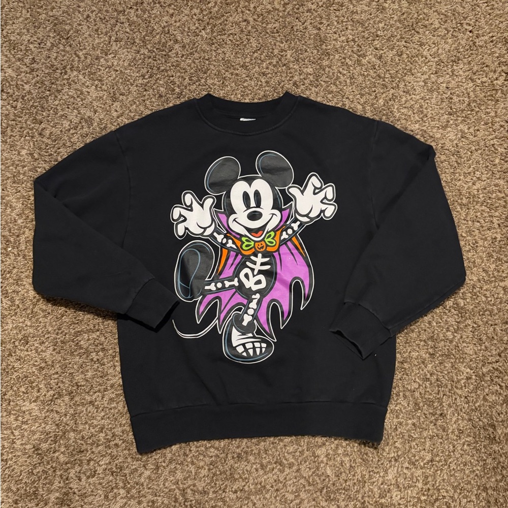 Black Mickey Halloween Crewneck Sweater